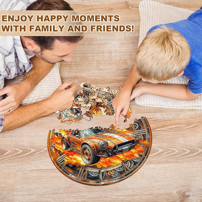 Wooden Puzzles for Adults, Wooden Jigsaw Puzzles for Adults Kids, Blazing Speed Unique Shaped Wood Puzzles Adult, Creative Gifts for Friends Family Game, Home Decor(11.4 * 11.4in 200pcs)