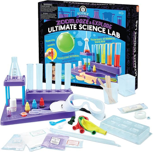 MindWare Science Academy: Zoom, Ooze & Explore Ultimate Lab 15+ Amazing Experiments for Teens & Kids Ages 8 & Up Over 40 Experiments with All Ingredients Included
