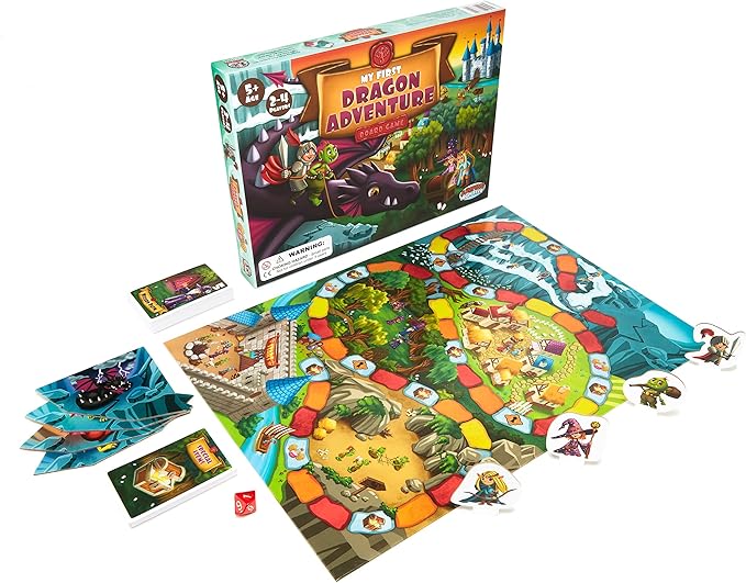 My First Dragon Adventure Board Game - Kids Save The Kingdom, Beginner Fantasy Adventure Game for Children 5+, Exciting Hands-On Dragon Fun for Family Game Night