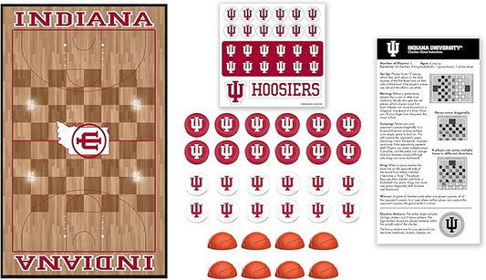 MasterPieces Family Game - NCAA Indiana Hoosiers Checkers - Officially Licensed Board Game for Kids & Adults