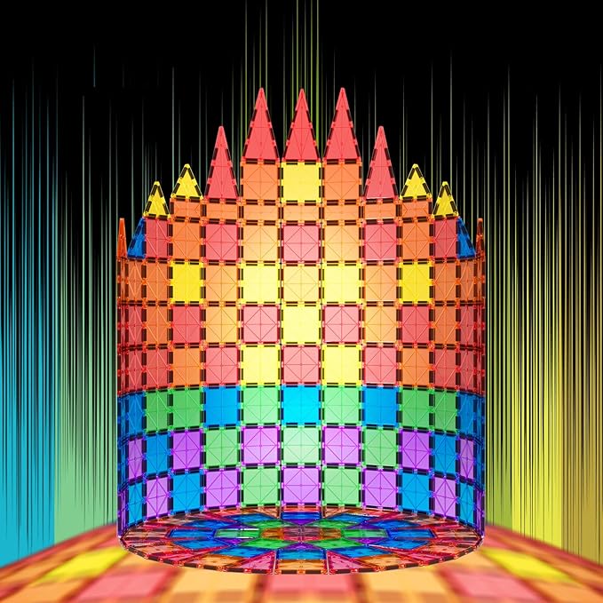 Magnetic Tiles Toddler Building Blocks Toys, Magnet Montessori Kids Toys for 3+ Year Old Boys and Girls, Preschool Learning Sensory STEM Education Gift Games, Birthday Gifts Idea for Kids Toddlers.