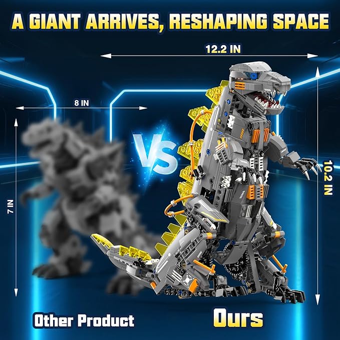 Dinasour Toys for Kids Building Set, 935PCS App & Remote Control Robotics Kit, 5-in-1 Tyrannosaurus | Triceratops | Crocodile | Robot | Monster STEM Toys for Boys Girls Age 8 9 10 11 12+ Year Old