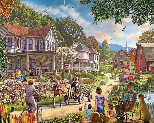 White Mountain Puzzles - Country Weekend - 1000 Piece Jigsaw Puzzle for Adults & Kids - Fun Family Activity - 24"x30"