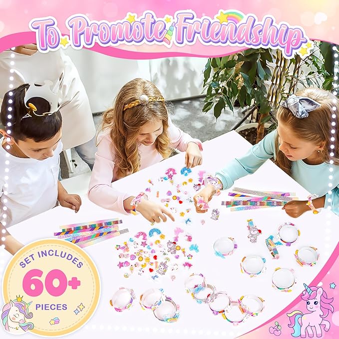 Eichhoo Friendship Bracelet Making Kit for Girls, 5-12 Year Old Girl Birthday Gifts, Arts and Crafts Kits for Kids, Girls Toys Age 5 6 7 8 9 10 Years Old, Kid Jewelry Making Kit with Charm (Unicorn)