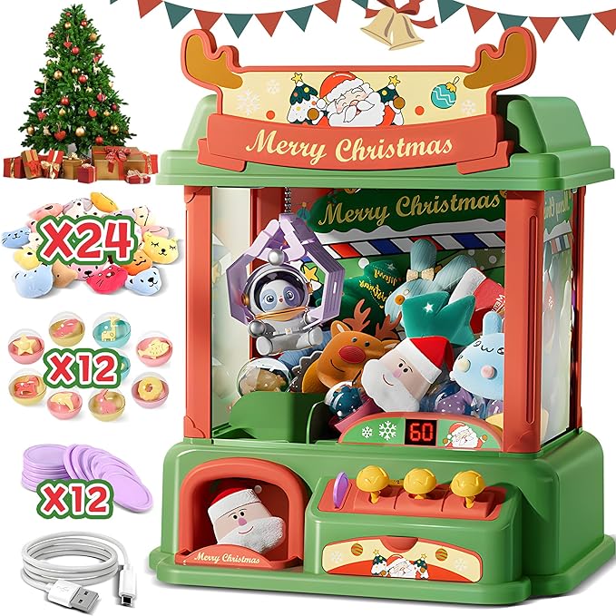 Claw Machine for Kids, Mini Vending Machines Arcade Claw Game Prizes Toy, Indoor Electronic Cool Fun Toys for Girls Birthday Gifts for 6 7 9 10 12 Years Old