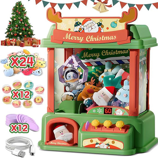 Claw Machine for Kids, Mini Vending Machines Arcade Claw Game Prizes Toy, Indoor Electronic Cool Fun Toys for Girls Birthday Gifts for 6 7 9 10 12 Years Old