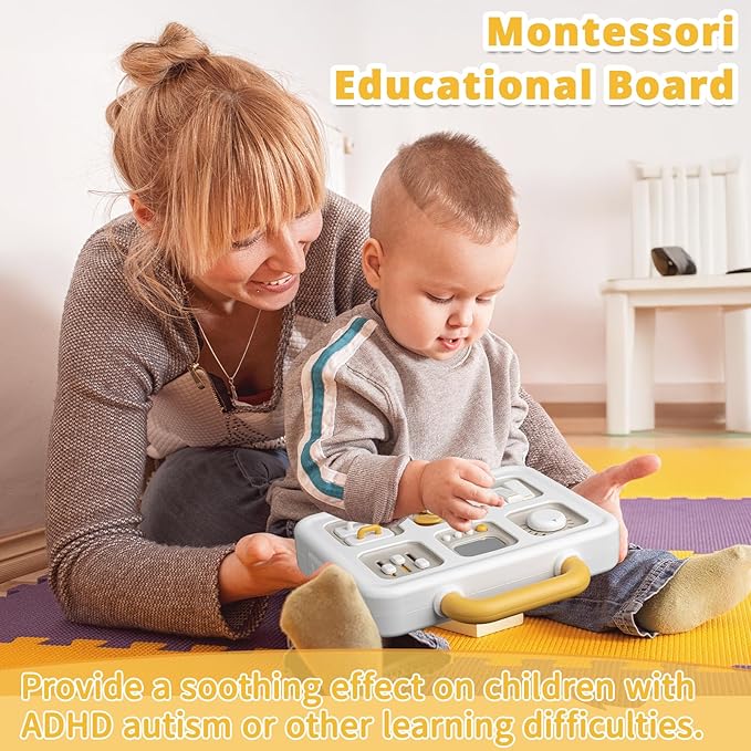 Baby Busy Board Cube, Toys for Boy Girl, Montessori Travel Toys for Toddlers, Learning Fine Motor Skills| Birthday Gifts for Infant Boys Girls