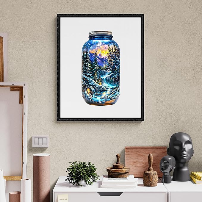 Wooden Puzzles for Adults - 200 Pieces Winter Dreamscape Wooden Puzzle - Unique Animal Shape Wood Cut Puzzles - Eco-Friendly Home Office Decor (M-11.4 * 11.7in)