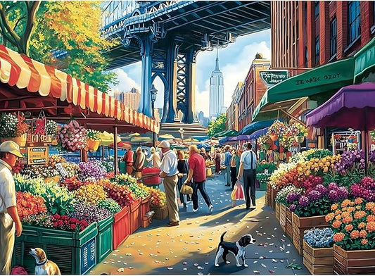 500 Pieces Landscape Puzzles for Adults, Flowers Puzzle for Adults Children, City Puzzle 500 Pieces, Gift for Birthday, Home Decor, Fun for Family Entertainment(20.5 * 15 in)