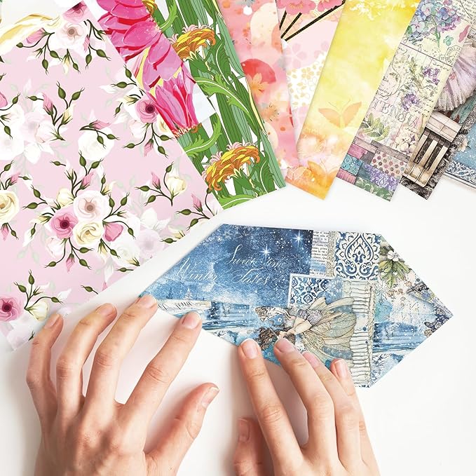 Origami 6x6 Paper Kit 150 Sheets 150 Vivid Colors Double Sided Same Printed Traditional Patterns Square for Arts Crafts Projects Japan Traditional Chiyo.Flower