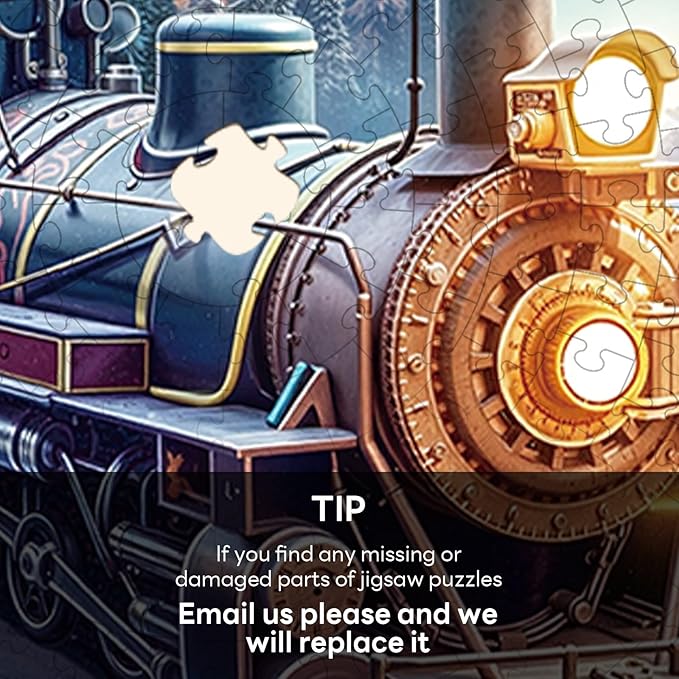 Masseruon 1000 Piece Puzzle for Adults, 26.6 * 26.6in Steam Train Puzzle for Adults, 1000 Pieces Flat Puzzles with 3D Visual Effect When Completed, Adult Puzzles Games