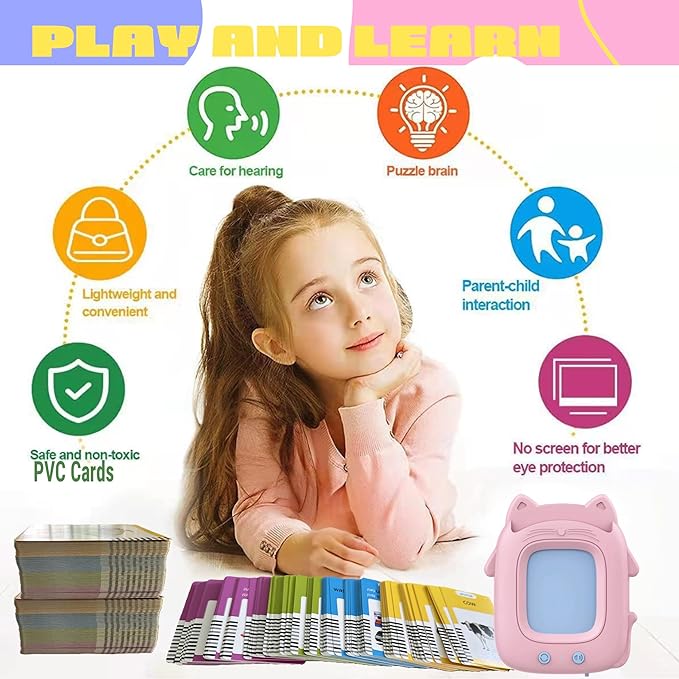Educational Toys, Montessori Toys, Durable PVC Talking Flash Cards for Toddlers 1-3 with 274 Sight Words, Pocket Speech Therapy Toys, Autism Sensory Toys, Learning Toys, Gifts for Grandkids