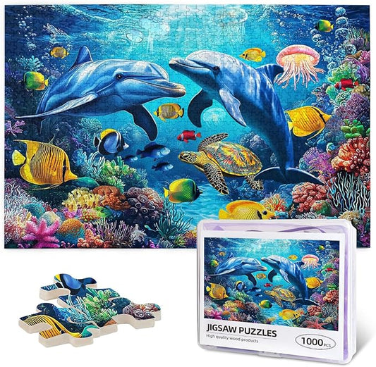 Jigsaw Puzzles 1000 Pieces for Adults,Families (Sea World) Underwater Ocean Floor Puzzle Underwater World Jigsaw Puzzles 1000 Pieces Scene Challenging Puzzle Pieces