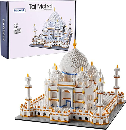 Architechture Series for Adults and Teens,Taj Mahal Building Set,Model Contruction Kit 3950 PCS,Micro Block Set,New Seven Wonders,Landmark Model
