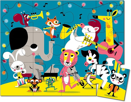 Wildlife Forest Animals Musical Instruments Jumbo Oversized Pieces Jigsaw Puzzle for Toddlers Age 2+ Kids | Children Learning Preschool Educational Toys Themed Birthday Party Favors