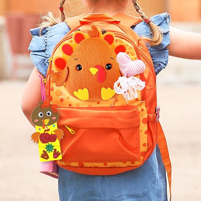 Fall Thanksgiving Crafts for Kids Adults, 24 Set Turkey Crafts Kits DIY Thanksgiving Activity Fall Party Favors Classroom Prizes Friendsgiving Gifts Thanksgiving Crafts for Kids Age 4 8 12