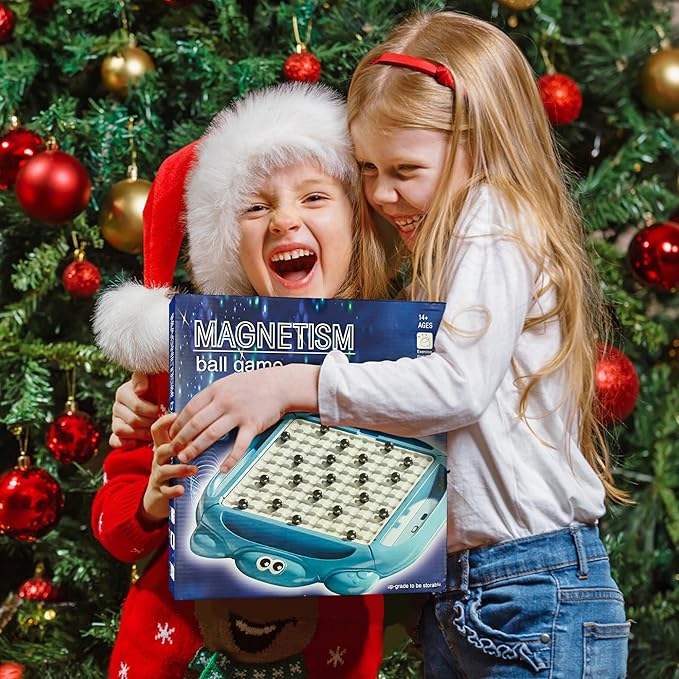 Magnetic Chess Game, Magnet Board Game with Board and 40 Stones, Innovative Table Top Magnetic Strategy Puzzle Game for Kids Adults, Educational Multiplayer Games for Christmas Birthday Party