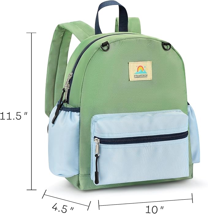 STEAMEDBUN Toddler Backpack for Boys 2-4: Kids Backpack Boys Girls - Preschool Kindergarten Daycare Backpacks - 12 inch