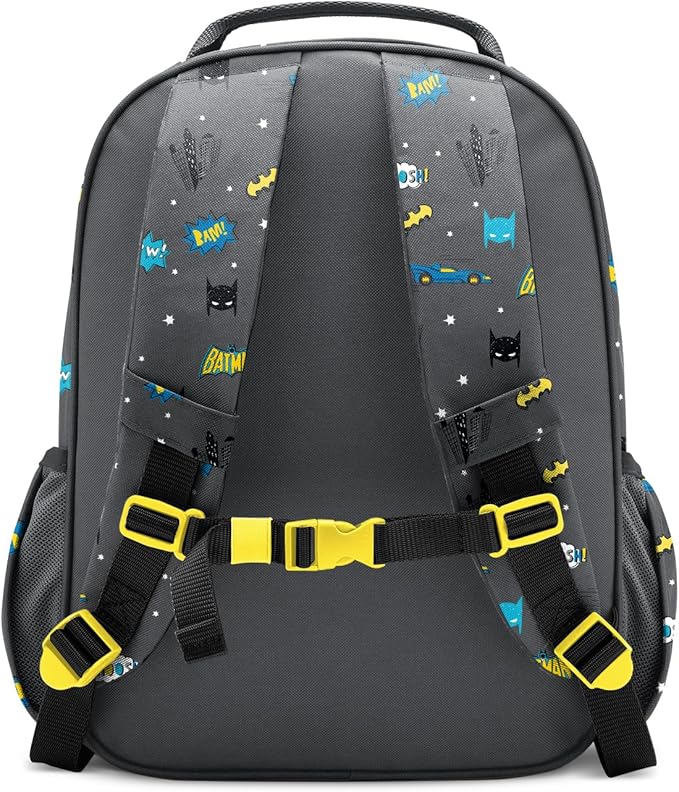 Simple Modern Medium DC Comics Batman Toddler Backpack for School Girls and Boys | Kindergarten Elementary Kids Backpack | Fletcher Collection | Kids - 15" tall | Batman POW!
