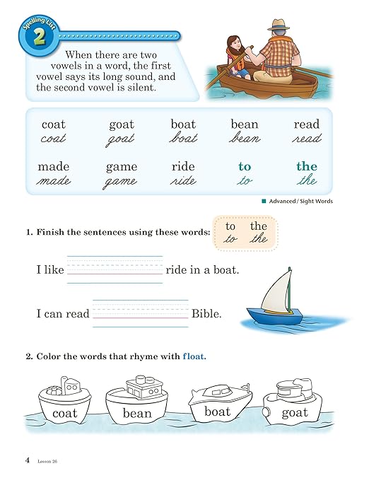 Spelling and Poetry 1 - Abeka 1st Grade 1 Spelling and Poetry Student Work Book
