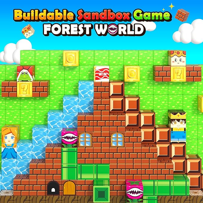 Magnetic Blocks Building Toys - Build Mine Magnet World Set Toddler Kids Sensory Toys for Boys & Girls Ages 3-5 5-7 8-12, 1'' Magnetic Cubes Game Classroom Must Haves Decor School Supplies