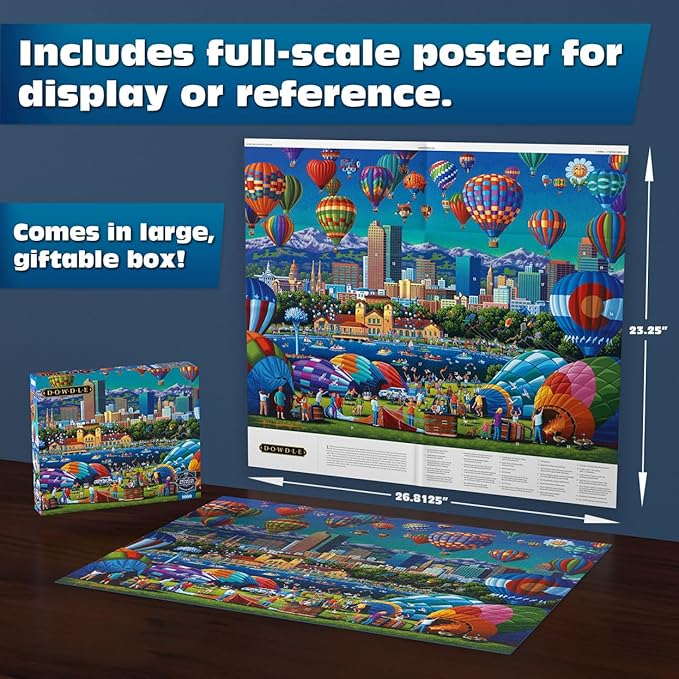 Buffalo Games - Sapphire Select - Eric Dowdle - La Jolla Cove - 1000 Piece Jigsaw Puzzle – Challenging & Fun – Blue Core Puzzle Board – Giftable Display Box - Full Size Poster Included