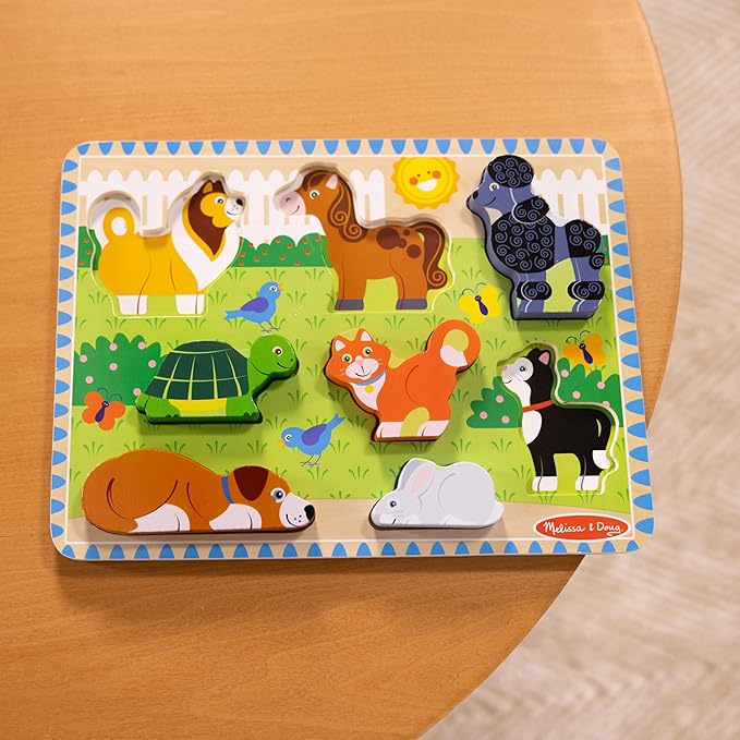 Melissa & Doug Pets Wooden Chunky Puzzle (8 pcs)
