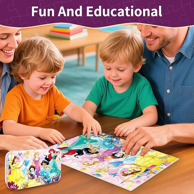60 Piece Kids Puzzles, Puzzle for Kids Ages for 5,6,7,8,9,10,11,12 Boys and Girls Toy Puzzles