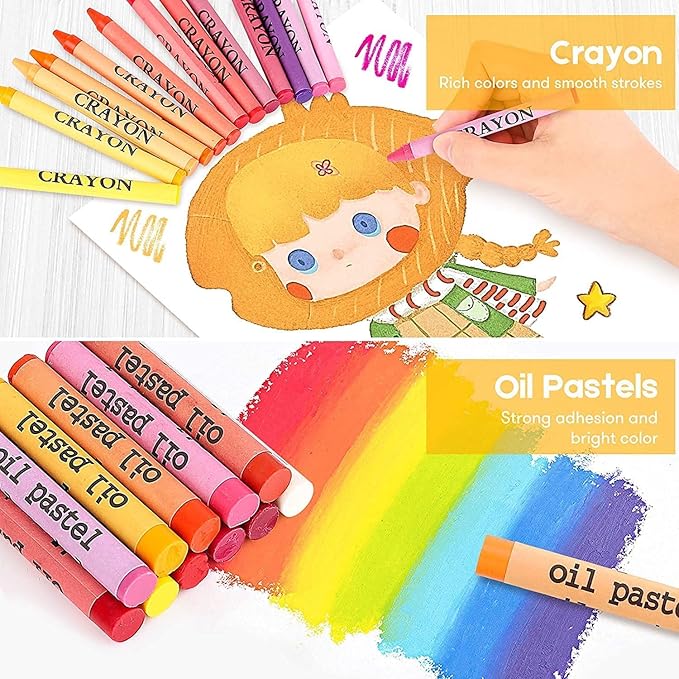 iBayam Stocking Stuffers for Teen Girls, Art Supplies, Arts and Crafts for Kids Ages 8-12, Teens Girls Christmas Gifts, Gifts for 5-12 Year Old Girl, Art Set Case with Trifold Easel, Sketch Pads