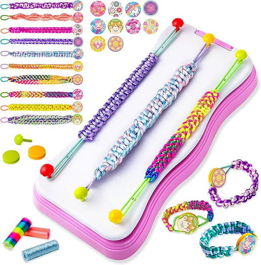 GIRLINK Kids Bracelet Making Kit- DIY String Bracelet Making Kit Girl Toys - String Bracelets Maker Craft for Ages 6-12 Children's Day Gift Birthday Gifts Ideas for Girls