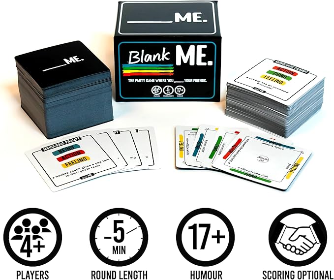Blank Me - A Hilarious Party Game of Performance and Fill-in-The-Blank Monologues | The Party Game Where You Blank Your Friends | 17+ Adult Humor