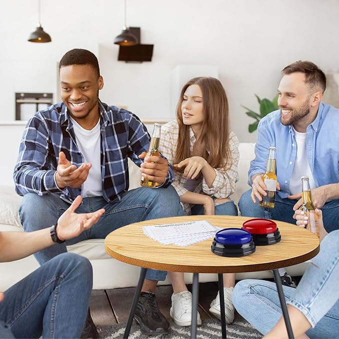 Baby Shower Friendly Feud Game with 2 Answer Buzzers, Feud Card for Family Game Night Fun Trivia Quiz for Party Office Class Groups Team Building