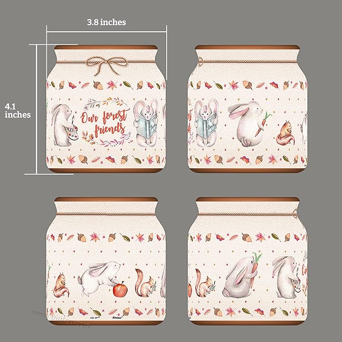 Pintoo 3D Puzzle Jar 96 Plastic Pieces for Adults - Rabbit and Squirrel - Use Includes Divider as Pen and Utensils Holder with Wooden Lid for Kitchen Dining Study Living Room Large [BB1002]