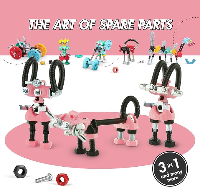 The Off Bits JoyBit Build Your Own Robot Toy Construction Set, Educational Easter Gift Ideas STEM Activities Learning Kit, Creative Build and Play Model Kit Steam Toys for 6 7 8 9 10+ Year Old