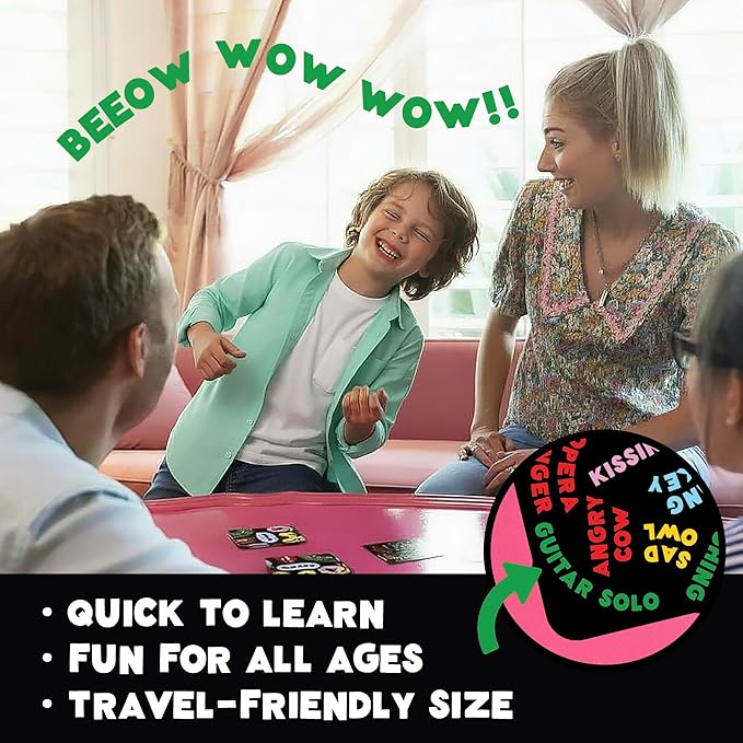 UPROAR! Family Sound-Matching Card Game – Hilarious Fast Game for Kids 7+, Parents & Teens | Easy to Learn, 2–6 Players, 10–20 Min | Travel-Size | Great for Family Game Night & Stocking Stuffers