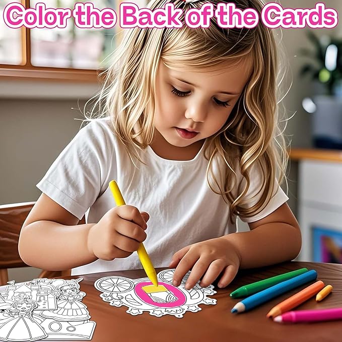 iGetooy 10 Sets DIY Mosaic Stickers for Kids, Princess & Unicorn Art Craft Kit with 720+ Stickers, Travel Toys for Kids, Birthday Gifts for Girls Boys 3-8 Year Olds