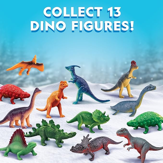 NATIONAL GEOGRAPHIC 2025 Dinosaur Advent Calendar - Christmas Countdown Calendar with 24 Dino Activities & Figures, Paint A Dinosaur Racer, Create a Clay T. Rex, Excavate a Dino Tooth Replica & More