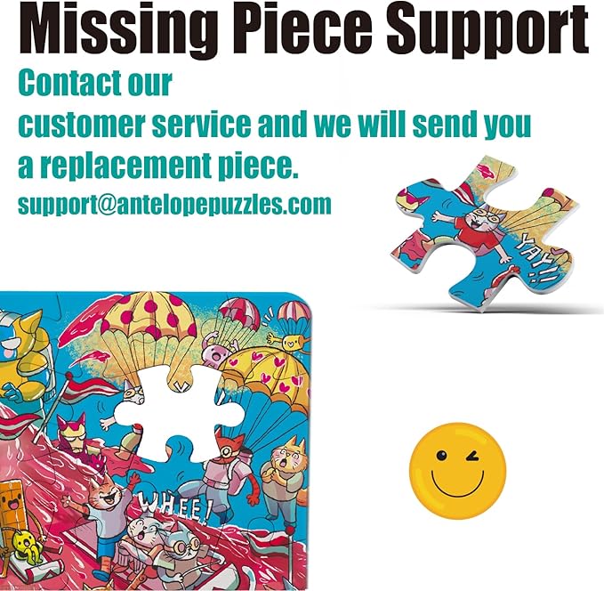 Antelope 2 in 1 1000 Piece Puzzle Bundle - Catndyland - 1000 Piece Jigsaw Puzzle with Dog Park