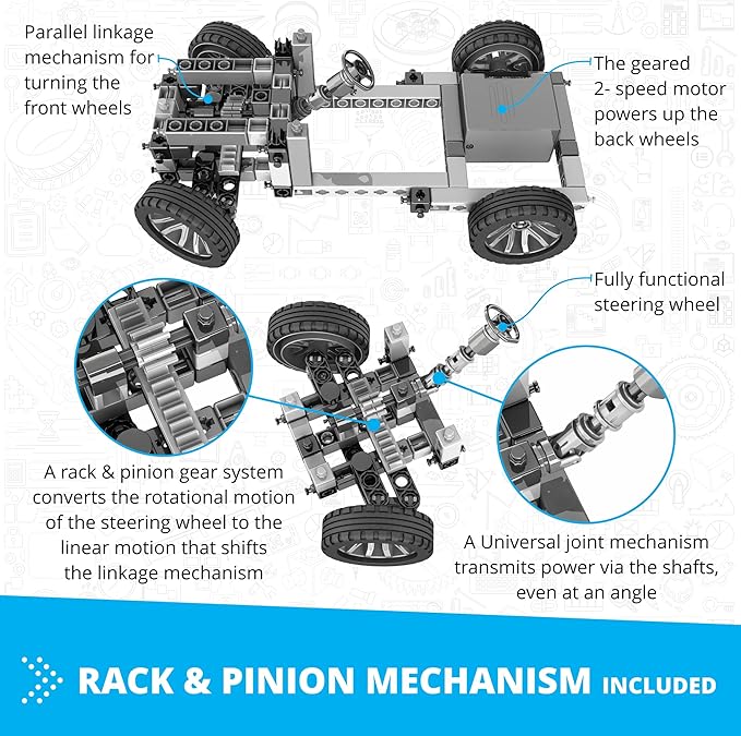 Engino Inventor STEM Toys, Motorized Offroader, Construction Toys for Kids 9+, Building Kit Powered by Motor, Stem Kits, Gifts for Boys & Girls (10 Models to Build)