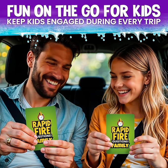 QUOKKA Family Conversation Cards Game - Break The Ice Game for Kids and Families - Icebreaker Cards with 500+ Questions - Family Games for Kids 8-12 - Perfect for Family Night I Premium Version