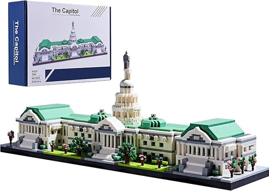 Gift Architecture Capitol Building Model Set - 3630pcs | Micro Blocks | Detailed Designs | Display-Worthy | Great Gift for Adults & Kids