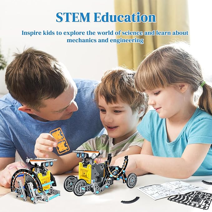 Nilez 13-in-1 Solar Robot Kit for Age 8-12 STEM Building Toys, Robotics Kit for Kids, DIY Education Science Learning Toy Birthday Gift Projetcs for Christmas 8 9 10 13 16 Years Old Boys Girls Teens