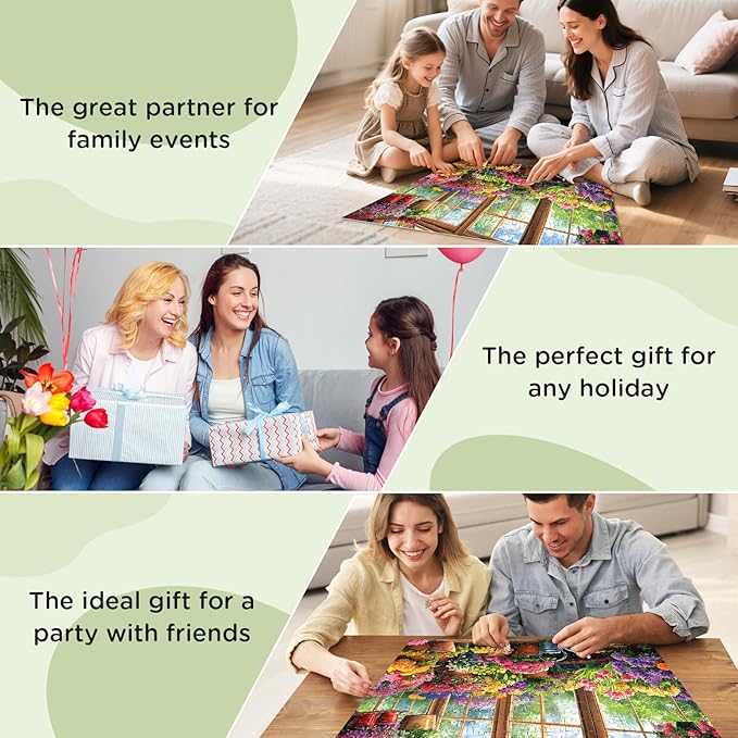 300 Piece Puzzles for Adult, Cute Cat Jigsaw Puzzles 300 Pieces for Adults Kids Senior, Colorful Flower Adult Puzzle, Challenging Family Fun Puzzle Activity Game Gift for Friend 20.5 X 15 Inches