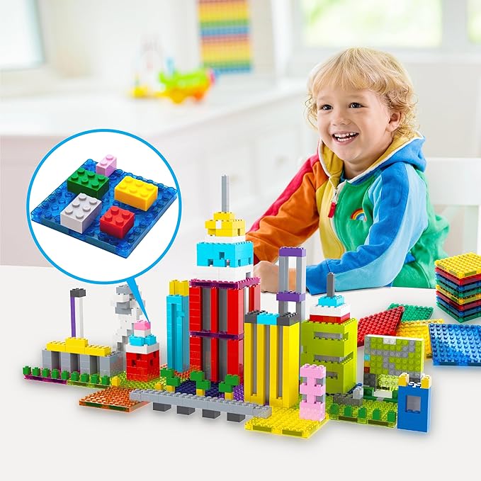 PicassoTiles Magnetic Building Blocks Brick Tiles STEM Creative Magnet Tiles Add Ons Set Construction Toy Socket Spikes Accessory Toys Educational Imaginative Learning Kit Stacking Set Toddlers Colors