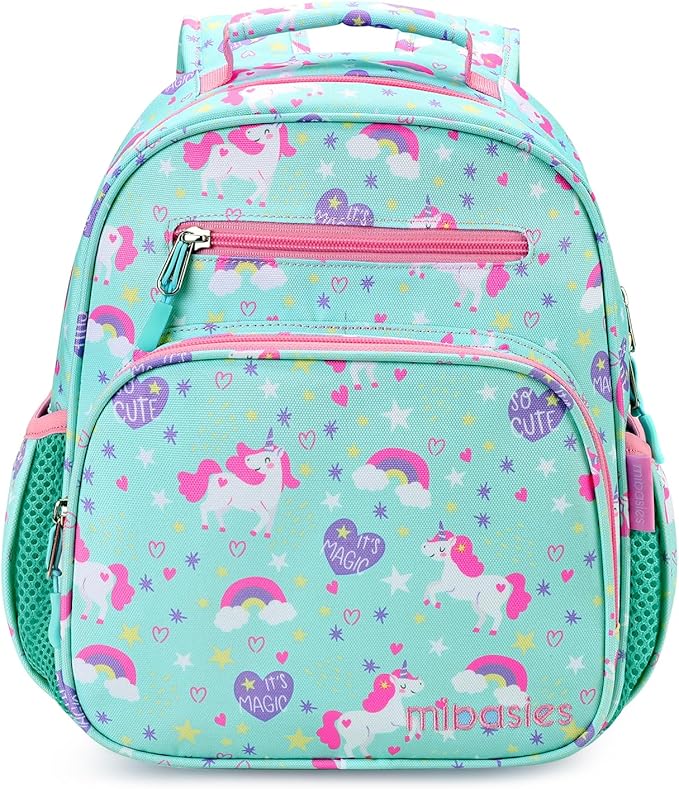 mibasies Toddler Backpack for Girls 2-4: Cute Kids Backpacks for Girls - Preschool Kindergarten Backpack - Magical Unicorn