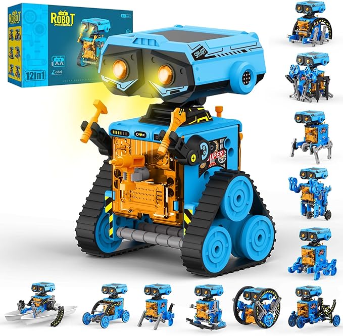 AESGOGO 12 in 1 STEM Solar Power Robots Toys for Boys Age 8-12, DIY Educational Science Building Experiment Robotic Kit for Kids, Christmas Birthday Gifts for Boys Girls Teens Aged 8 9 10 11 12 13