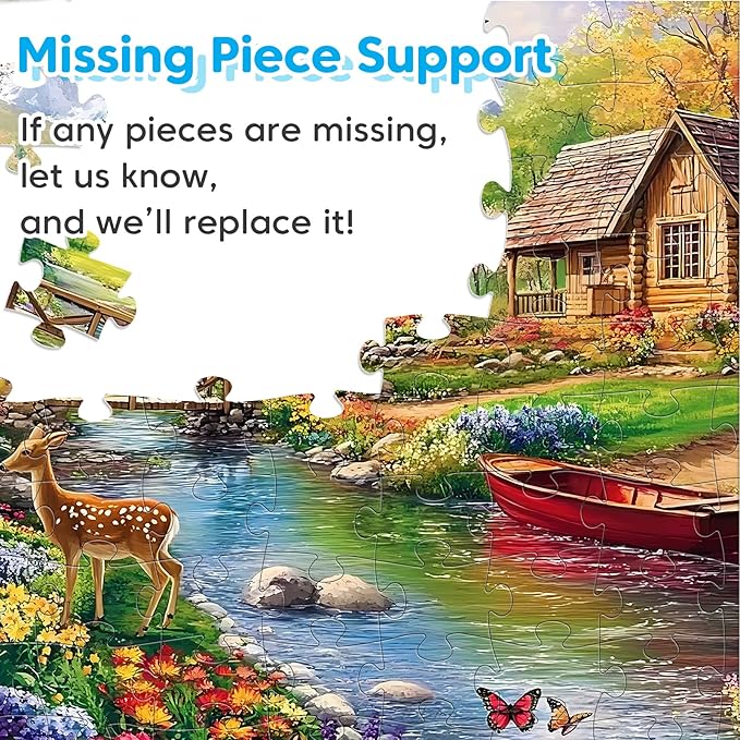 4-Pack 100 Piece Puzzles for Seniors Country Life Large Piece Puzzles for Seniors Puzzle Dementia Alzheimer's Products Activities for Elderly Adults Kids Puzzle for Kids Ages 6-8 8-10