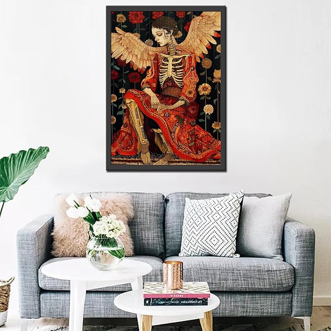 Tucocoo 1000 Pieces Jigsaw Puzzles for Adults Day of The Dead Painting Puzzle Skull Female Abstract Skeleton Art Puzzles for Challenging Family Activity Game Colorful DIY Puzzle Wall Decor Gifts