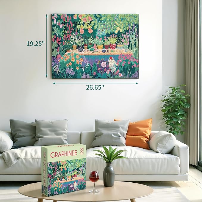 Jigsaw Puzzles for Adults 1000 Pieces, Plant Garden Puzzle, Colorful as Home Wall Decor for Family Challenging Games