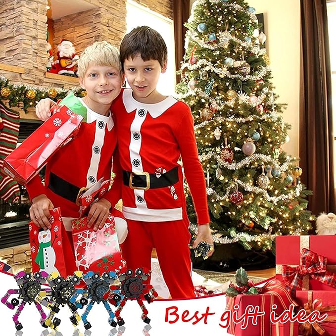 32 Pcs Fidget Spinners Toys for Kids & Adults, Deformable Robot Transformable Fingertip Spinner, Stress Relief Party Favor for Classroom Prizes, Christmas, Valentine’s Day Gift, Goodie Bag Fillers